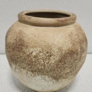 Handmade Pottery Vase in Nature Beige Tones Home Office indoor/outdoor Accent.